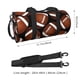 thumbnail image 2 of Easygdp Brown Football On Black Bolsa de Viaje, Bolsa de Mano, Bolsa de Gimnasio, Bolsa de Equipaje para Viaje, 2 of 4