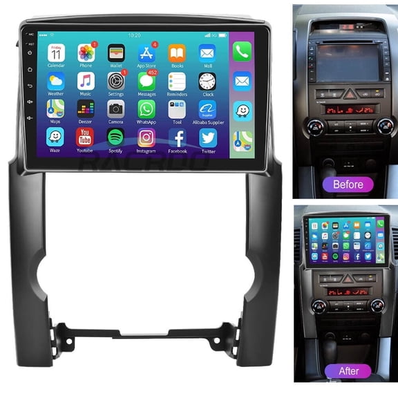 LICHENGTAI Car Stereo Radio Fit for Kia Sorento 2009-2012 with Wireless Apple CarPlay Android Auto, 10.1-Inch HD Touch Screen Bluetooth Car Radio with GPS Navigation WiFi FM Backup Camera, 2 32GB