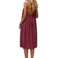 thumbnail image 1 of Vestido de Verano Casual de Mujer Cuello Redondo Vestido sin Mangas sin Espalda para Uso Diario Casual, 1 of 6