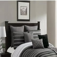 thumbnail image 2 of Riverbrook Home 10 PC Comforter Set, Queen, Black/Grey, Barkley, Striped, Polyfil Filling, Adult, 2 of 5