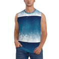 thumbnail image 1 of Bingfone Christmas Snowflakes Pattern Men's Tank Tops Workout Sleeveless Tee Shirts Running Beach Tanks for Men-Medium, 1 of 7