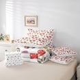 thumbnail image 6 of Homewish Cute Cartoon Mushroom 7pcs Bedding Comforter Set,Fungus Botanical Queen Bedding Sets,Red White Queen Sheet Sets For Kids,Super Cozy Room Decor Reversible, 6 of 8