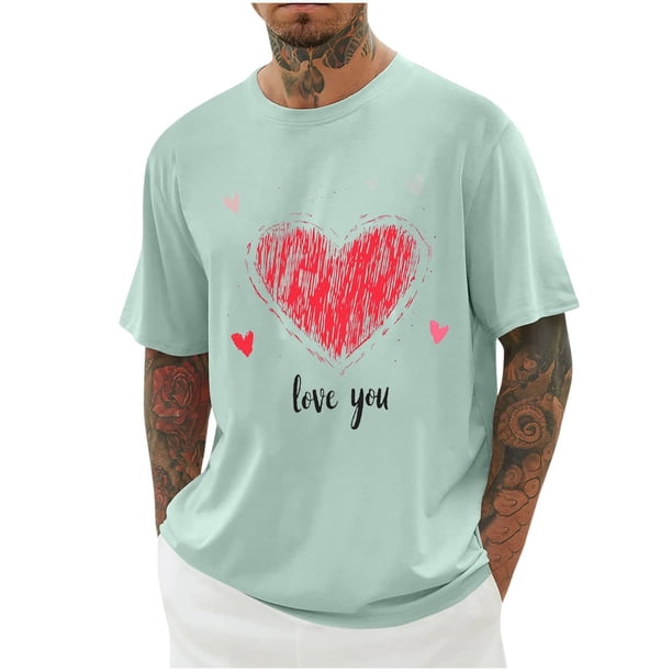 Camisas de Manga Larga para Hombres Imprimir Casual Cuello Redondo Blusa de Manga Corta, Camisas de Lino para Hombres