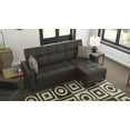 thumbnail image 4 of Modern Upholstered Convertible Chaise Lounge with Storage (80.3" x 68.8", Thick Cushions), 4 of 7