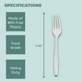 Jacent's Everyday Clear Plastic Forks Cutlery 300 Count for Parties