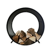 RTS Home Accents Ring Log Holder, Black