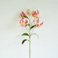 thumbnail image 3 of Simulated Lily Flower Creative Artificial Red Lily Flower Decorative Fake Flower Bouquet for Home Office Decor (Red), 3 of 9