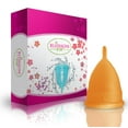 thumbnail image 4 of Blossom Menstrual Cup, Reusable Silicone Cup (Large, Orange), 4 of 5