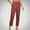 Wine, variant on Women's Cropped Work Pants High Waisted Business Casual Tapered Leg Trousers with Pockets