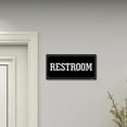 thumbnail image 4 of BTFSigns 6 x 12 inch Restroom in Rust-Free Aluminum, Metal Signs for Door, Black and White, Rounded Corners, Durable, Long Lasting, 4 of 7