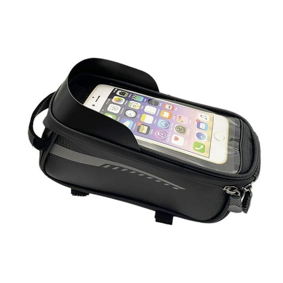 Waterproof Touchscreen Bag On Bicycle Tube Bicycle Phone Front Frame Bag Fits Phones Under 6.5”