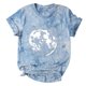 thumbnail image 4 of Camiseta con estampado de sol y luna para mujer, camiseta de manga corta con cuello redondo, camiseta informal divertida y bonita para chica adolescente OAVQHLG3B Store  lin121212, 4 of 5
