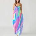 thumbnail image 1 of PENGXIANG Robe Décontractée pour Femmes, Col d'Été, Imprimé Floral, Sans Manches, Grande Taille, Robe Longue, Vêtements pour Femmes, G Noir, 1 of 3