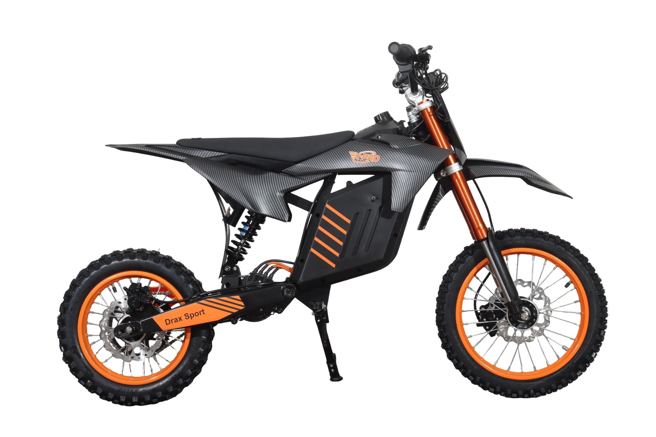 X-Pro Drax Sport Brand New 2000W 48V Adults Teens Electric Dirt Bike with 14"/12" Wheels!