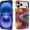 Fire Agate Precious Stone Gold, variant on Case for iPhone 17, Fire Agate Precious Stone Gold Design Hybrid Dual Protection Soft TPU Hard PC Shockproof Anti Scratch Cover Men Women Stylish Protective Phone Case