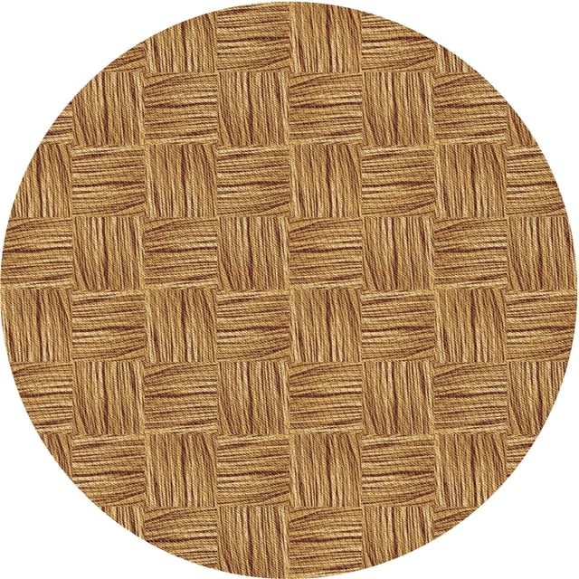 Ahgly Company Machine Washable Indoor Round Transitional Mahogany Brown Area Rugs, 3' Round