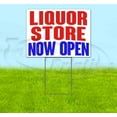 thumbnail image 1 of Liquor Store Now Open (18" x 24") Yard Sign, Includes Metal Step Stake, 1 of 6