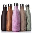 thumbnail image 4 of Insulation Cup Sports Kettle Stainless Steel Creative Wood Grain Coke Bottle Zebra Pattern, 4 of 4
