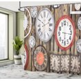 thumbnail image 5 of Ambesonne Antique Shower Curtain, Vintage Wall, 69"Wx70"L, Brown and Red, 5 of 5