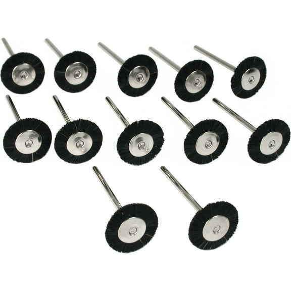 12 Stiff Bristle Wheel Rotary Brushes Buffing Polishing