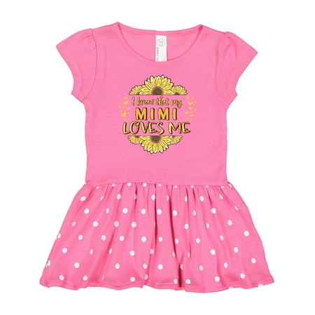 

Inktastic I Know That My Mimi Loves Me Gift Baby Girl Dress