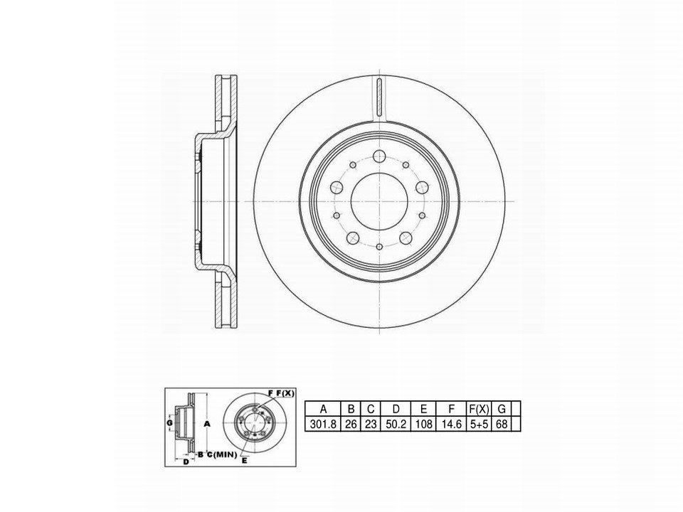 Winstop Brake Rotor, Front WS242703, Volvo S70 200-1998