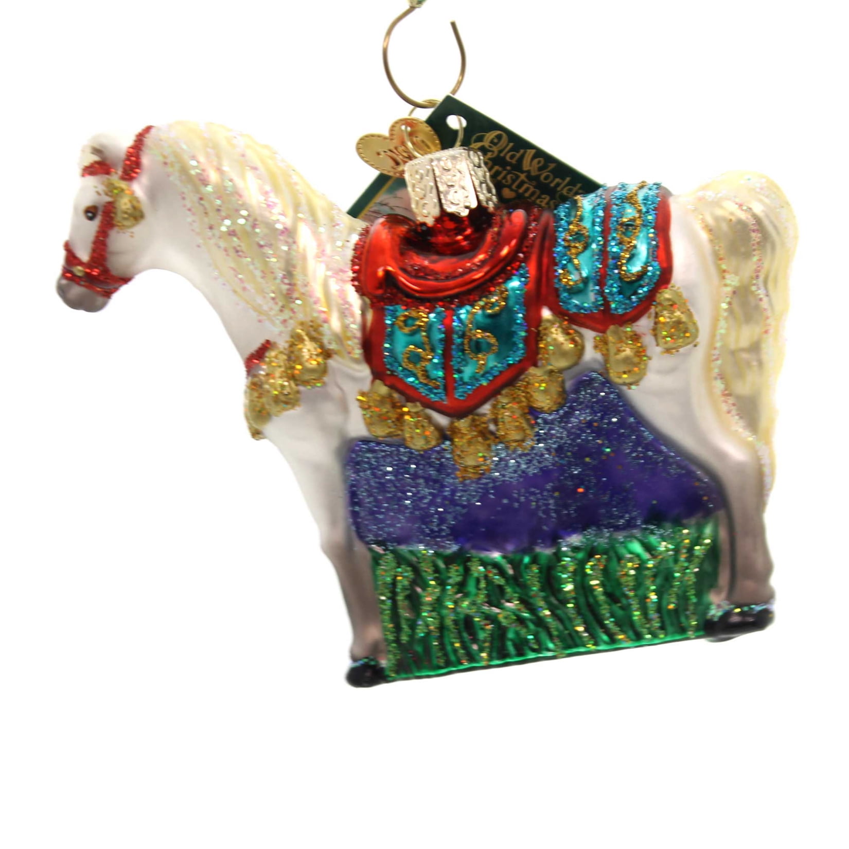 Old World Christmas ARABIAN HORSE Glass Ornament Dressage Quarter 12507