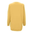 thumbnail image 5 of Women'S Sweatshirt Sweat Shirts Women Long Sleeve Pullover Tops for Women Yellow Adult Crewneck Sweatshirt Winter Women Clothes Clothing for Women, 5 of 5