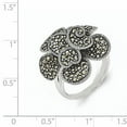 thumbnail image 3 of Sterling Silver Marcasite Flower Ring, 3 of 3