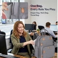 thumbnail image 2 of BabbleRoo Original Diaper Bag Backpack – Large 26L Baby Bag with Changing Pad, Insulated Bottle Pockets & Stroller Straps, Waterproof Travel Bag for Moms & Dads, Cool Gray, 2 of 12