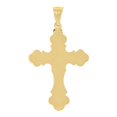thumbnail image 2 of Auriga 10k Two-Tone Gold Cubic Zirconia Crucifix Cross Religious Charm Pendant for Men, 2 of 5