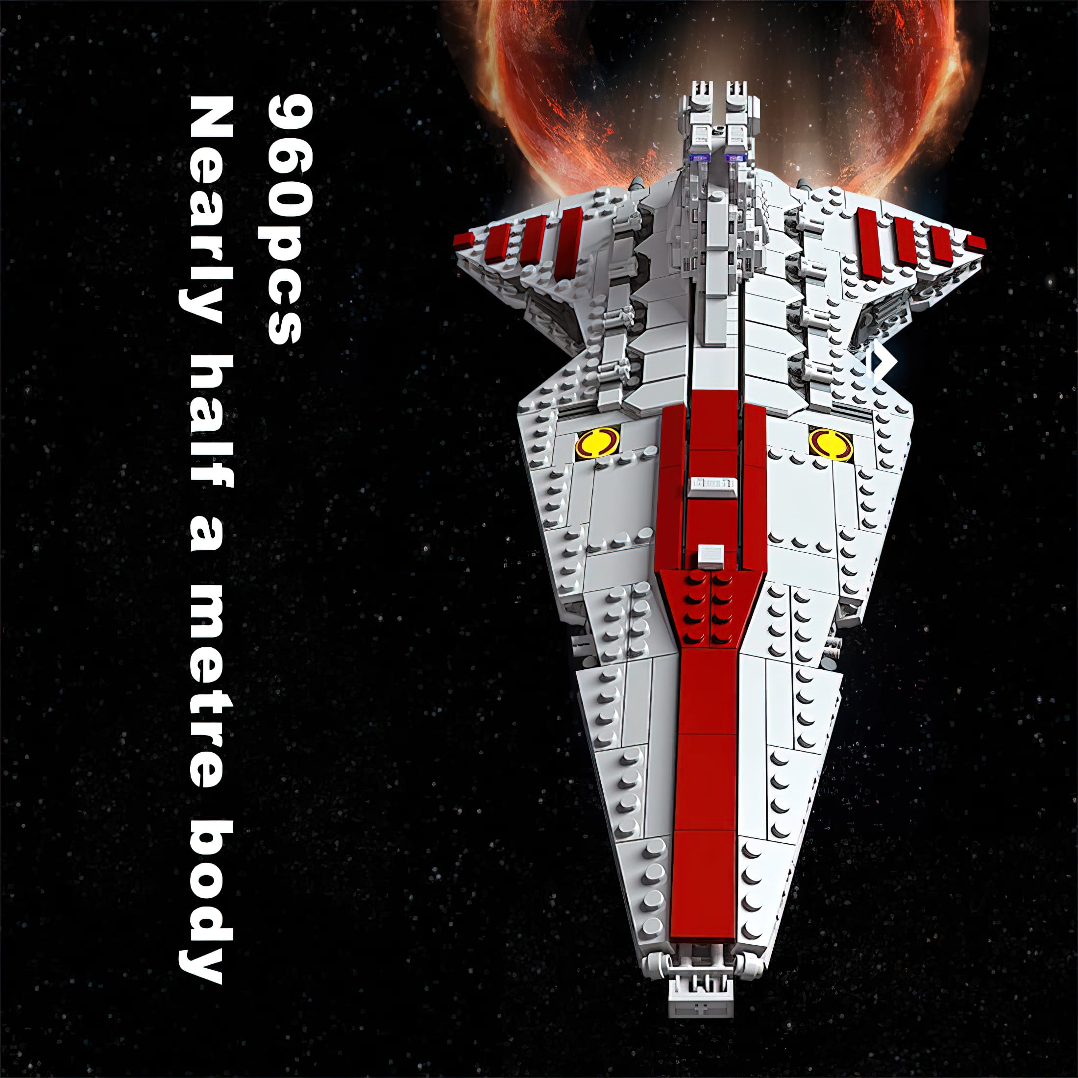 MACTANO Star Destroyer Building Block Set Venator-Class Attack Cruiser Plastic Toy for Adult 960PCS
