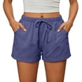 thumbnail image 5 of KPOPLK Hight Waisted Split Running Shorts for Women 4" - Comfy Quick Dry Workout Athletic Shorts Gym Track Shorts Size L,Blue, 5 of 8