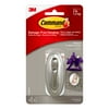 Command Traditional Hook, Brushed Nickel, Medium, 1 Wall Hook