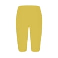 thumbnail image 4 of Women's Yoga Capri Leggings High Waist Stretch Knee Length Capris Workout Athletic Pants for Gym Yellow XXXL, 4 of 5
