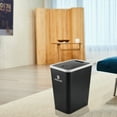 thumbnail image 1 of Trash Can For Bathroom Trash Can With Lid Garbage Can With Press Lid Plastic Wastebasket With Popup Lid For Toilet Office Bedroom Trashcan, 1 of 5