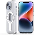 thumbnail image 1 of Pioe-pour Étui iPhone 14 avec Support Invisible [Compatible avec MagSafe] Protection de Qualité Militaire, Étui Magnétique Mince Antichoc pour Hommes Femmes, Transparent, 1 of 4