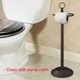 thumbnail image 2 of nu steel Stainless Steel Freestanding Toilet Tissue Paper Roll Holder & Dispenser for Bathrooms & Storage, Oil Rubbed Bronze TGORB13H, 2 of 5