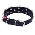 thumbnail image 2 of Collier Animal en Cuir Alliage Ajustable Fleur Collier Animal Chaîne de Cou Animal Décor Collier, Noir, m, 2.5x42cm, 2 of 7