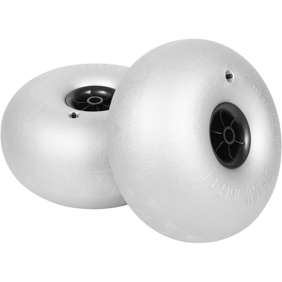 16" Balloon Wheels Beach Cart Tires, Replacement Big Beach Sand Tires for Kayak Dolly Canoe Canoe Dolly Rolling Walker Garden Cart Wheelchair Sand Wagon Beach Cart, 2-Pack