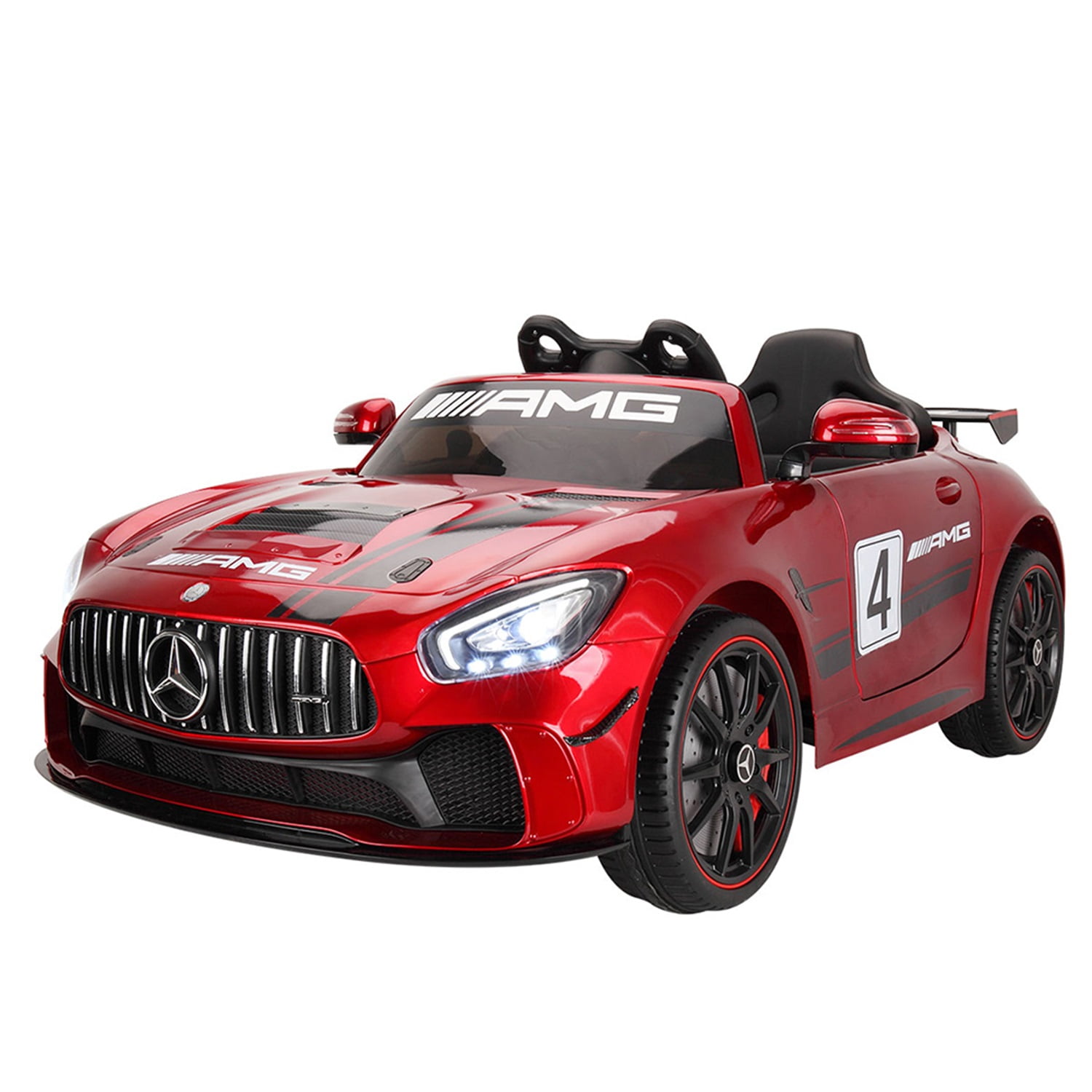CIPACHO Licensed Benz GT 12V Powered Ride On Toy Car Electric Car for Kids 3-6 Years with MP3, Radio, Speed Shift, LED Lights, Red CIPACHO Licensed Benz GT 12V Powered Ride On Toy Car Electric Car for Kids 3-6 Years with MP3, Radio, Speed Shift, LED Lights, Red