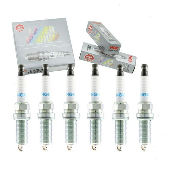 6 pc NGK Laser Iridium Spark Plugs compatible with Infiniti Q60 3.0L V6 2017-2020