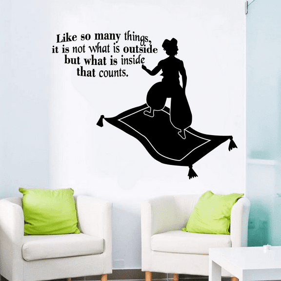 Like So Many Things, It Is Not What Is Outside But What Is Inside That Counts Vinyl Wall Art Sticker Decal Home Kids Room Study Room girls Room Wall Décoration Design Wall Décor Decal Size(6x10 inch)