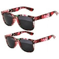 thumbnail image 2 of OWL Unisex Family Sunglasses Set – UV400 Protection, Impact-Resistant Polycarbonate Lens, Lightweight & Comfortable, Kids Polarized, Luxury Retro Design, Matching Style for Family Eyewear, Floral Red, 2 of 8