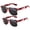Floral Red, variant on Family Set Sunglasses for Unisex – Luxury Retro Design Glasses for Matching Style - Lightweight Frame - Kid Polarized - UV400 Protection Impact Resistant Polycarbonate & Smoke Lens, Black