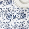 thumbnail image 6 of Set of 4 Rose Garden Placemat, blue roses, and chamomiles floral Printed placemat. 14" x 19". Washable Cotton Placemat for fall dining table, 6 of 7