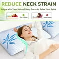 thumbnail image 5 of 2 Pack  Size Rayon Derived from  Cooling Shredded Memory Foam Pillows Adjustable Soft Firm Gel Bed Pillows for Side Back Stomach Sleepers, 5 of 7