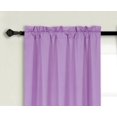 thumbnail image 2 of Set of 2 panels lilac solid matte color light filtering with rod pocket 100 % privacy window blackout curtain treatment 37" inch wide X 95" inch long each panel R64, 2 of 3