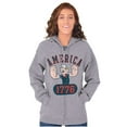 thumbnail image 3 of Popeye The Sailor Man America 1776 Unisex Plus Size Zip Hoodie Brisco Brands 3X, 3 of 5