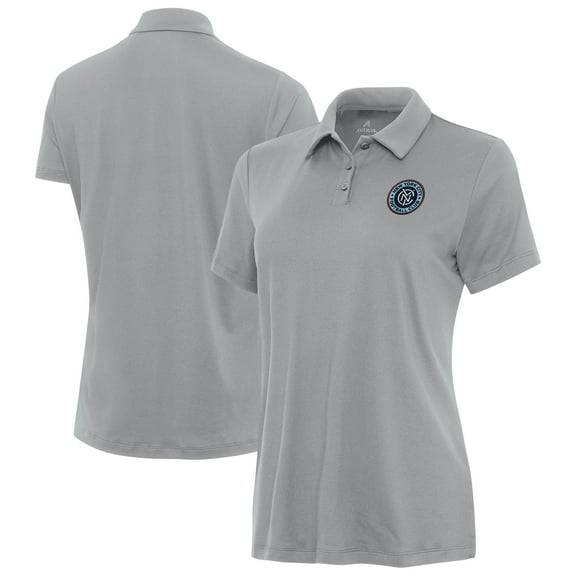 Women's Antigua Gray New York City FC Reprocess Polo